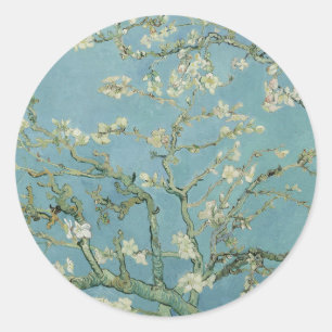 Mandelblüten Gemälde von Van Gogh Runder Aufkleber