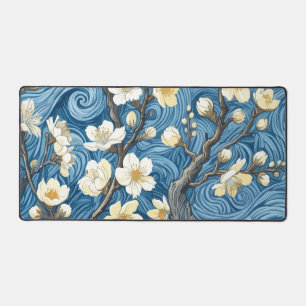Mandelblüten im Stil von Van Gogh Schreibtischunterlage