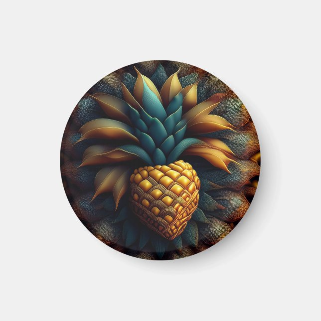 Mandelbrot-Ananas-Fraktal Magnet (Vorne)