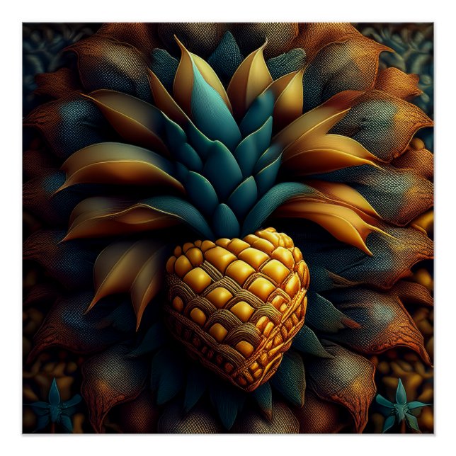 Mandelbrot-Ananas-Fraktal Poster (Vorderseite)