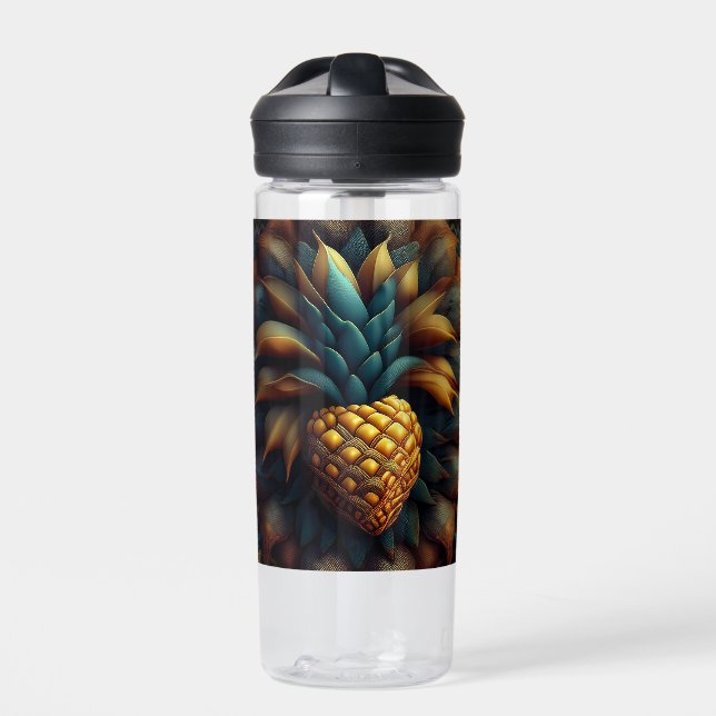 Mandelbrot-Ananas-Fraktal Trinkflasche (Vorderseite)