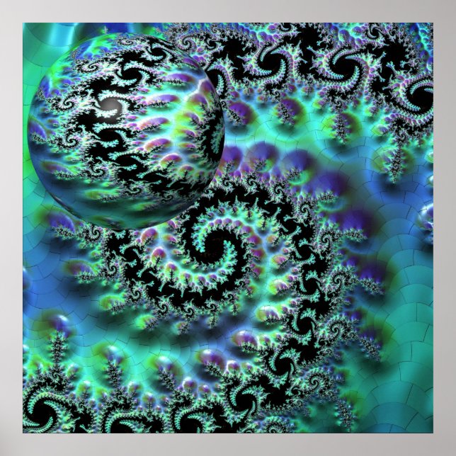 Mandelbrot Discovery mit Sphere Poster (Vorne)