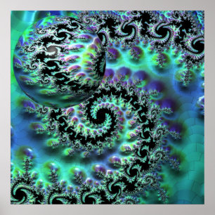 Mandelbrot Discovery with Sphere Poster