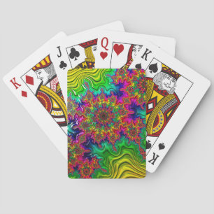 Mandelbrot-Farbexplosionskarten spielen Spielkarten