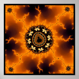 Mandelbrot Fire Fraktal Poster