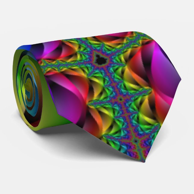 Mandelbrot Fraktal Necktie Krawatte (Gerollt)