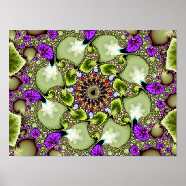 Mandelbrot Fraktal Zoom Poster (Vorne)