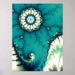 Mandelbrot-Fraktallandschaft Poster