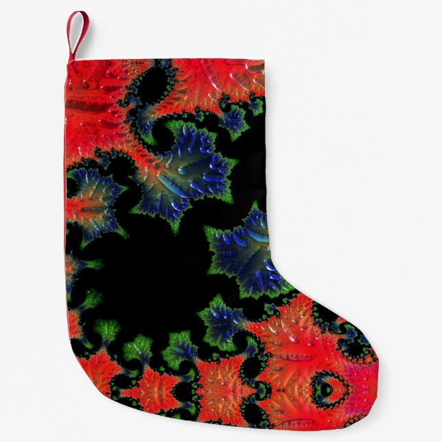Mandelbrot Garden Christmas Strumpf Kleiner Weihnachtsstrumpf (Vorderseite)
