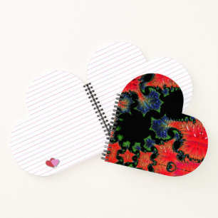 Mandelbrot Garden Heart Spiral Notebook Notizbuch