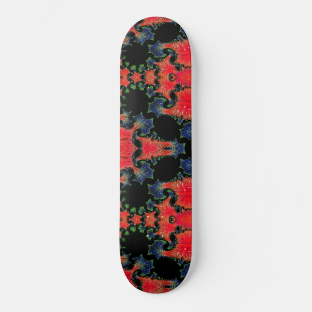 Mandelbrot Garden Skateboard (Vorderseite)