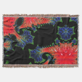 Mandelbrot Garden Throw Blanket Decke