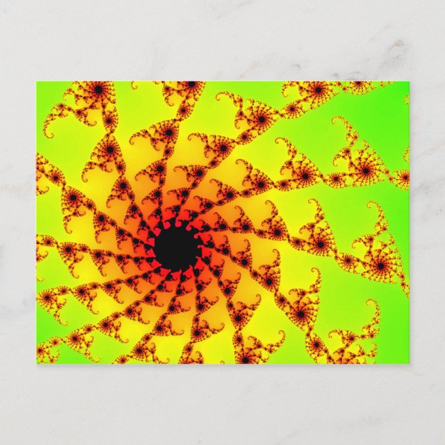 Mandelbrot Hooks Postkarte (Vorderseite)