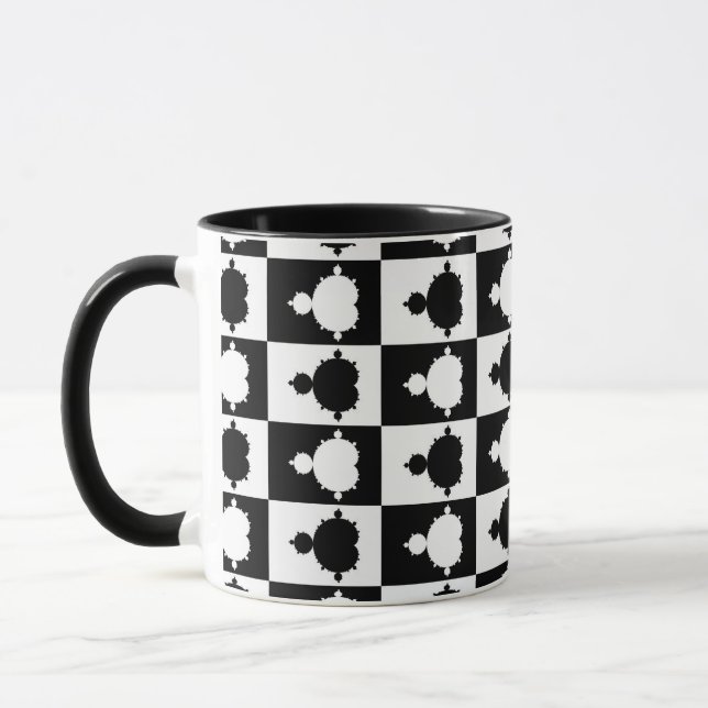 Mandelbrot Schach-Brett Tasse (Links)
