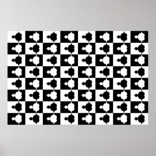 Mandelbrot-Schachbrett Poster