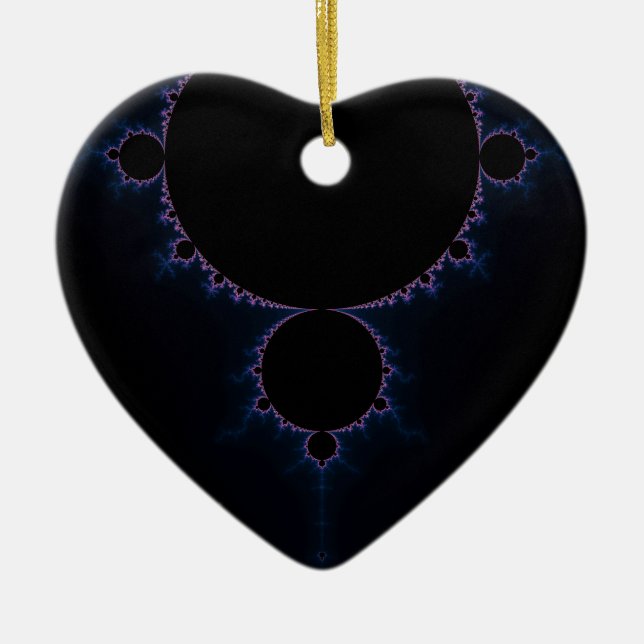 Mandelbrot-Set 10 Keramikornament (Vorne)