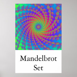 Mandelbrot Set (Arm 15 gewunden) Poster