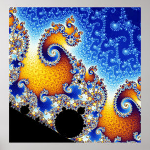 Mandelbrot Set-doppeltes gewundenes Poster