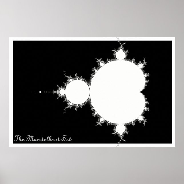 Mandelbrot Set (Negativ) Poster (Vorne)