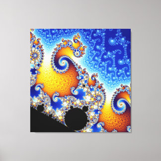 Mandelbrot Set Satellite Double Spiral Fraktal Leinwanddruck