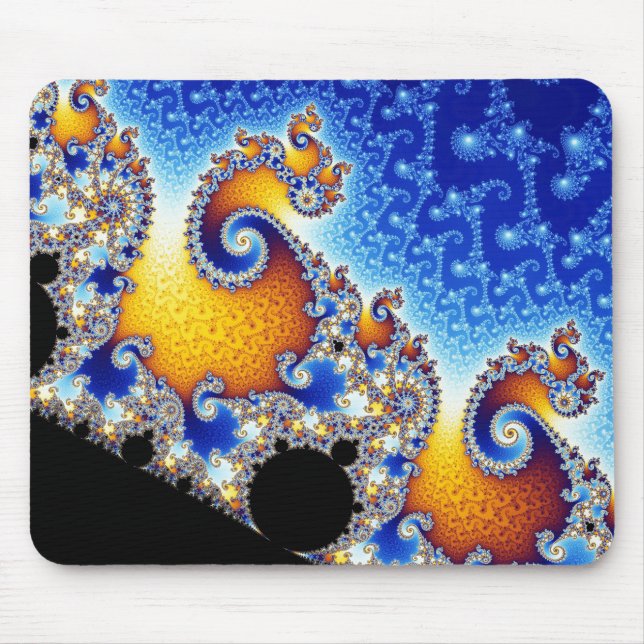 Mandelbrot Set Zwei-dimensionale Fraktal-Form Mousepad (Vorne)