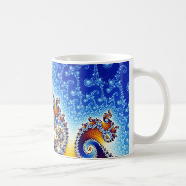 Mandelbrot Set-zweidimensionale Fraktal-Form Kaffeetasse (Rechts)