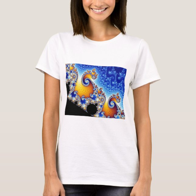 Mandelbrot Set-zweidimensionale Fraktal-Form T-Shirt (Vorderseite)