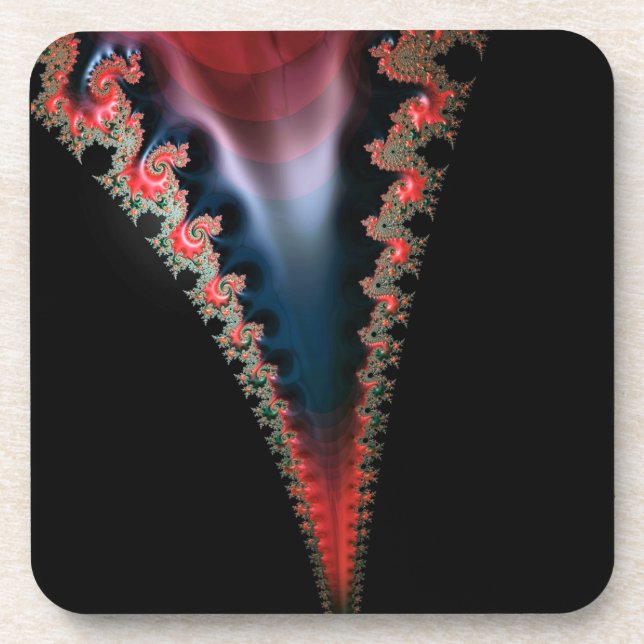 Mandelbrot Zip Untersetzer (Vorderseite)