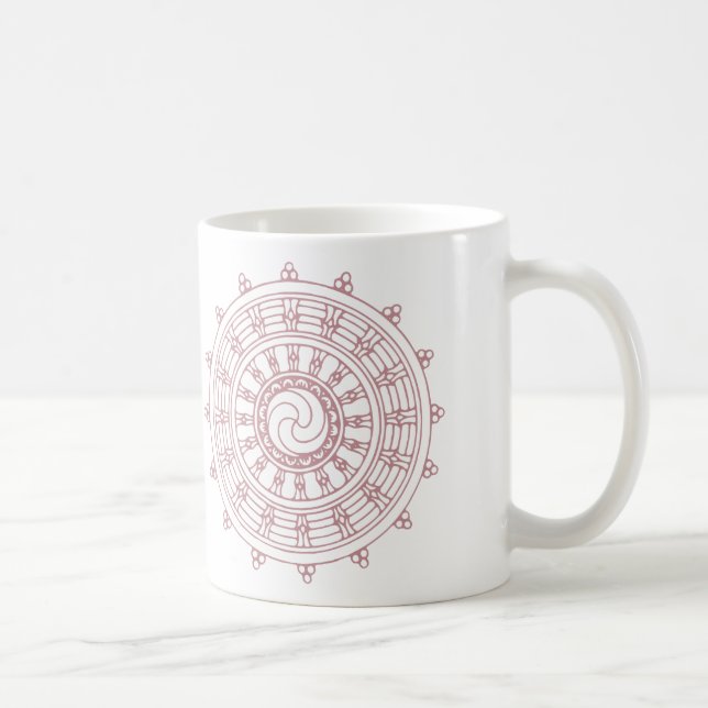 Mandella rosa kaffeetasse (Rechts)