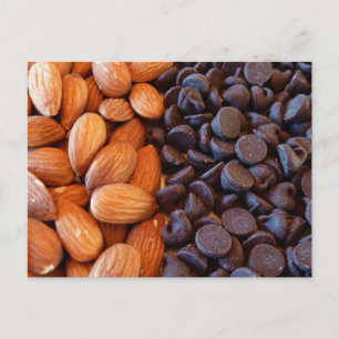 Mandeln und Schokoladenchips Postkarte