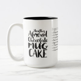Mandelschokolade-Tasse-Kuchen-Rezept—LRG-TASSE Zweifarbige Tasse