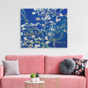 Mandelzweige in Blüte (Indigo) Van Gogh Leinwanddruck