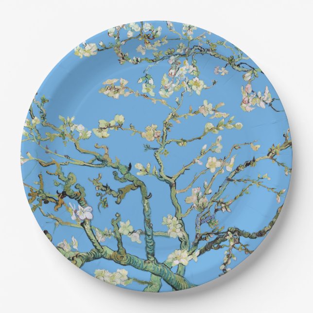 Mandlblüten Vincent Van Gogh Pappteller (Vorderseite)