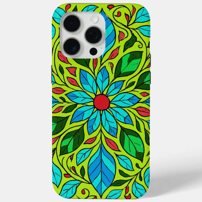 Mandola-Blätter-Design  Case-Mate iPhone Hülle (Rückseite)