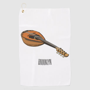 Mandolin-Cartoon-Abbildung Golfhandtuch