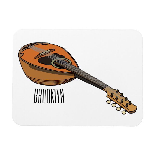 Mandolin-Cartoon-Abbildung Magnet (Horizontal)