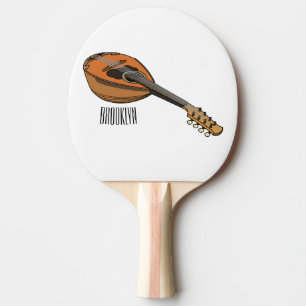 Mandolin-Cartoon-Abbildung Tischtennis Schläger