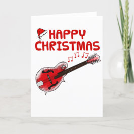 Mandolin Christmas Card Mandolinist Folk Musician Dankeskarte