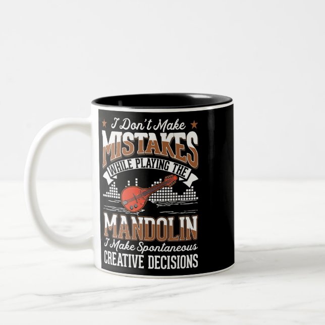 Mandolin Creative Decision Mandolinist 4 Zweifarbige Tasse (Links)