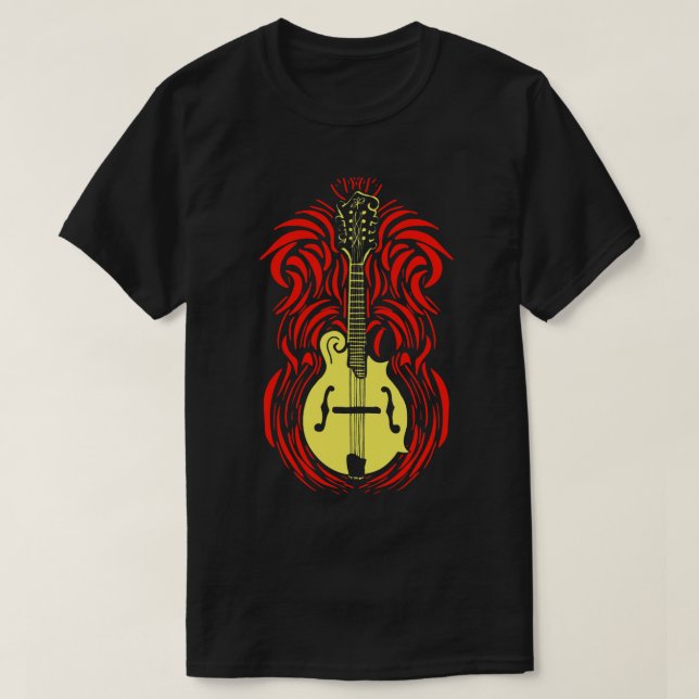 Mandolin Fire Vintag Bluegrass Music Graphic T-Shirt (Design vorne)