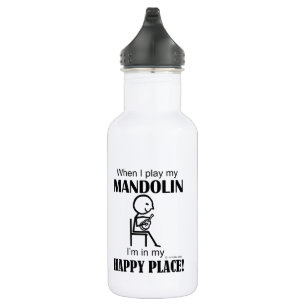 Mandolin Happy Place Edelstahlflasche