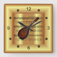 Mandolin ~ Kurveste Noten ~ Gold Background ~