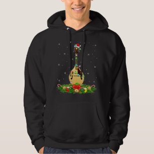 Mandolin Lover Music Lighting Xmas Santa Man Hoodie