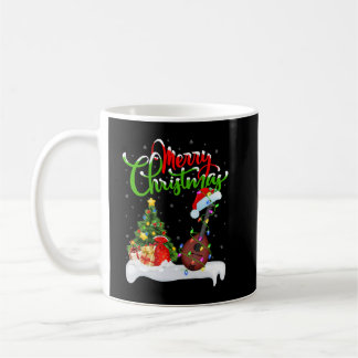 Mandolin Lover Music Lover Xmas Lighting Santa Man Kaffeetasse