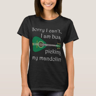 Mandolin Lover Picking Bluegrass Musiknoten T-Shirt