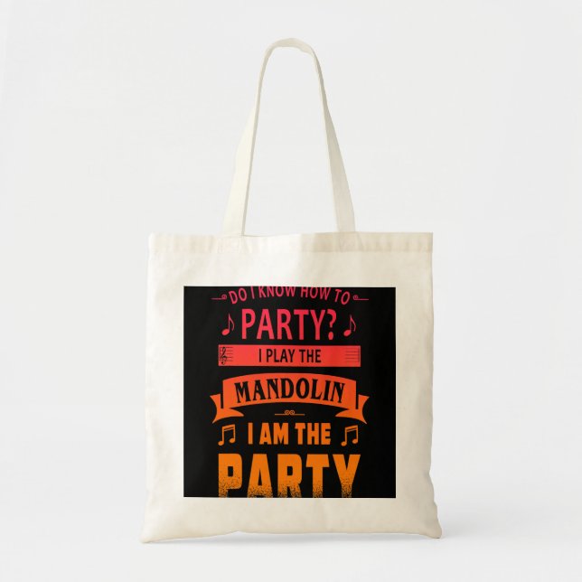 Mandolin Lover player Party tee Tragetasche (Vorne)