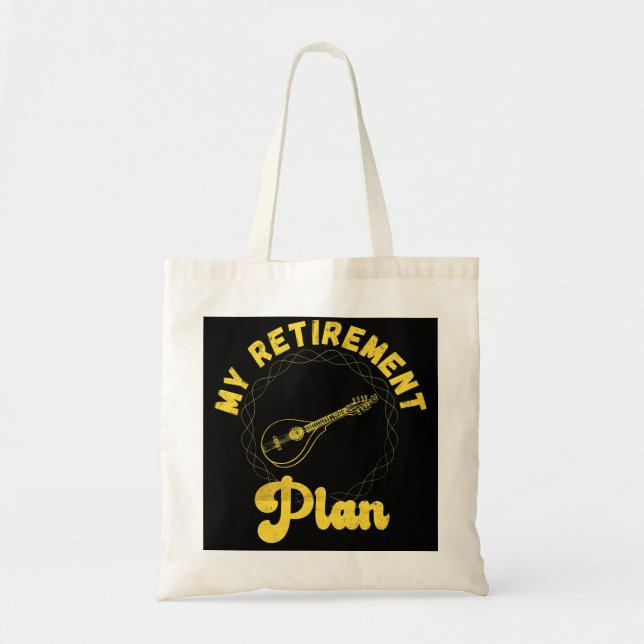 Mandolin Lover Player Shirt Pensionsplan Blueger Tragetasche (Vorne)