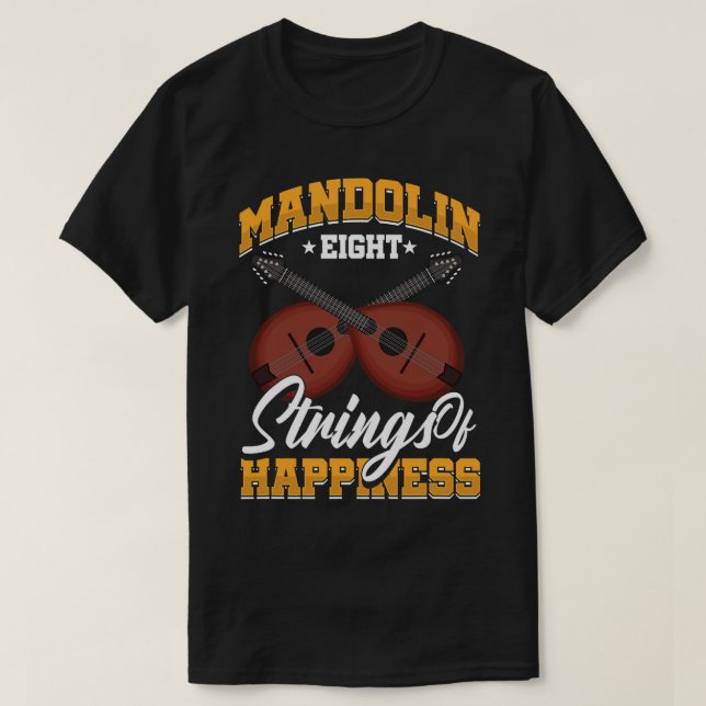 Mandolin Lover Player String Instruments Bluegrass T-Shirt (Design vorne)