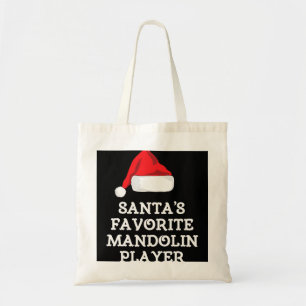 Mandolin Lover Santas Favorite Mandolin Player Chr Tragetasche