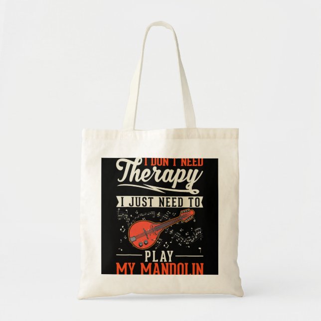 Mandolin Lover Therapy Mandolin Player Mandolinist Tragetasche (Vorne)